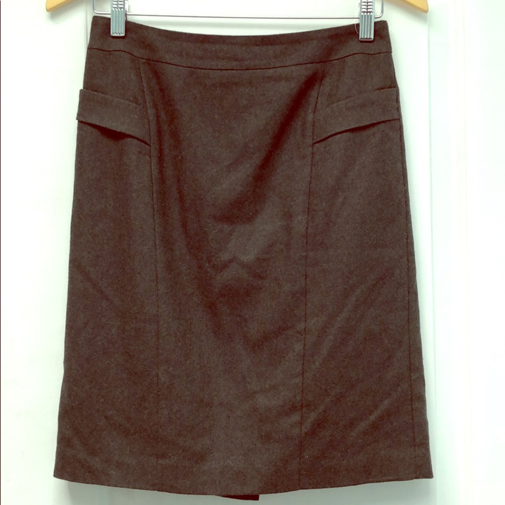 Ann Taylor green wool blend skirt sz 4P